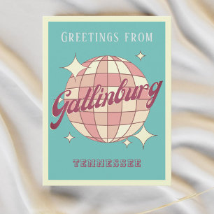Gatlinburg Tennessee Disco Retro Vintage Postkarte