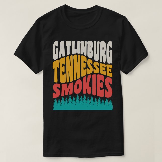 Gatlinburg Tennessee Große rauchige Berge Wandern T-Shirt (Design vorne)