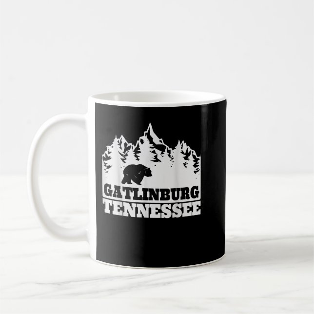 Gatlinburg Tennessee Große Smoky-Berge Souveni Kaffeetasse (Links)