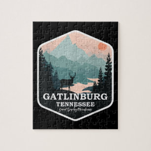 Gatlinburg Tennessee Grosses, rauschiges Gebirge W Puzzle