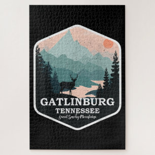 Gatlinburg Tennessee Grosses, rauschiges Gebirge W Puzzle