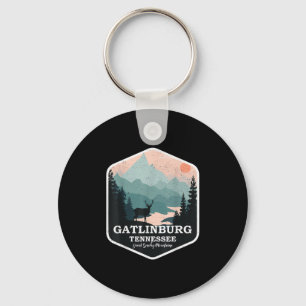 Gatlinburg Tennessee Grosses, rauschiges Gebirge W Schlüsselanhänger