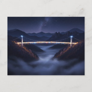 Gatlinburg, Tennessee Nachtbrücke Postkarte