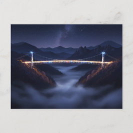 Gatlinburg , Tennessee Night Bridge Postkarte