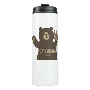 Gatlinburg Tennessee Peace Bear Thermosbecher