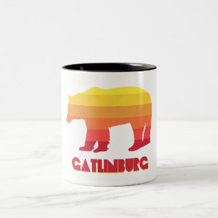 Gatlinburg Tennessee Rainbow Bear Zweifarbige Tasse