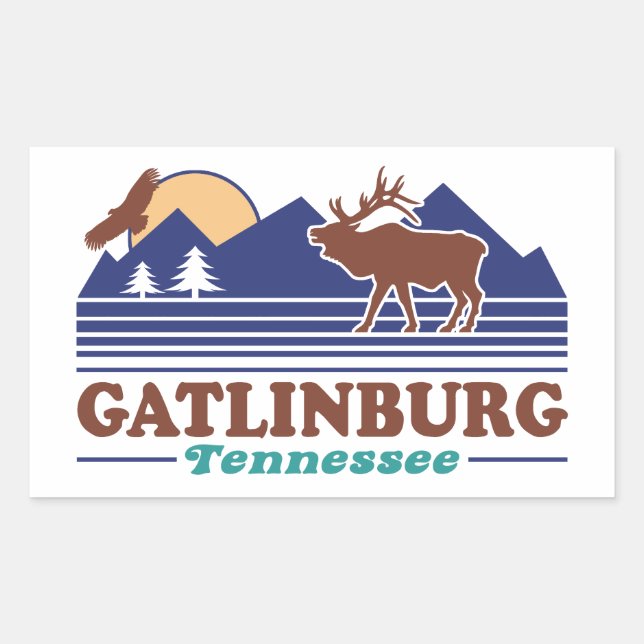Gatlinburg Tennessee Rechteckiger Aufkleber (Vorderseite)