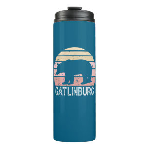 Gatlinburg Tennessee Retro Bear Thermosbecher