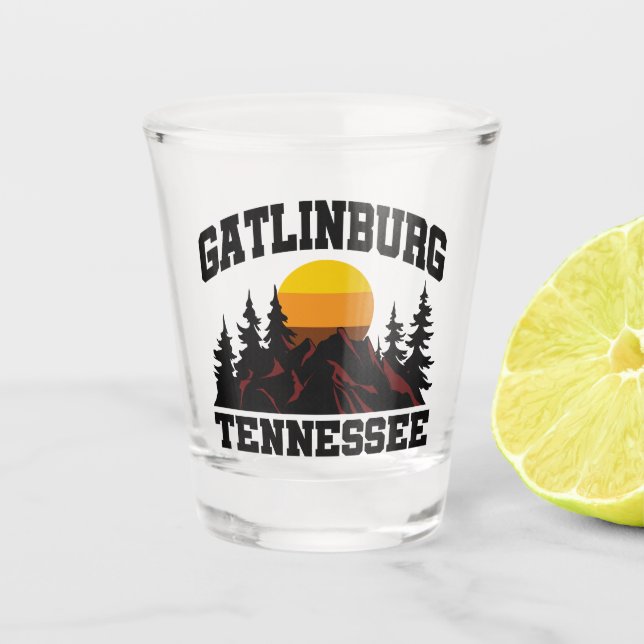 Gatlinburg, Tennessee Schnapsglas (Vorderseite)