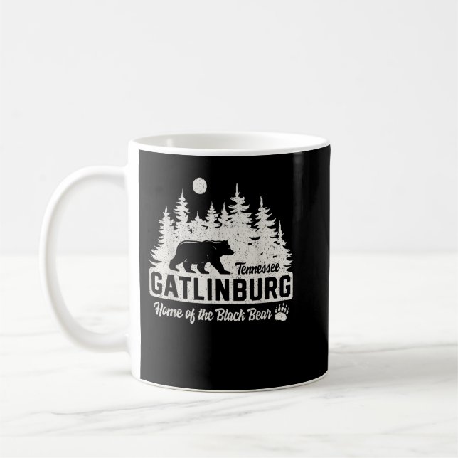 Gatlinburg Tennessee Schwarzer Bär Grosses Smoky-G Kaffeetasse (Links)