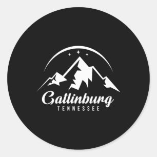 Gatlinburg Tennessee Skigebiet Snowboardin Runder Aufkleber