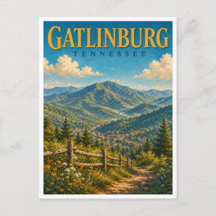 Gatlinburg Tennessee Smoky Mountains GeoSaga Postkarte