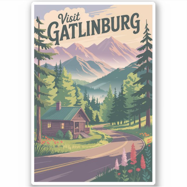 Gatlinburg Tennessee - Südtirol - Südtirol Aufkleber (Vorderseite)