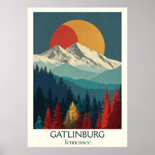 Gatlinburg Tennessee Winterberge Poster