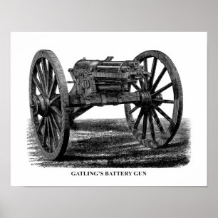 Gatling Gewehr Poster