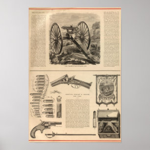 Gatling Gun Company Schuyler, Hartley und Graham Poster