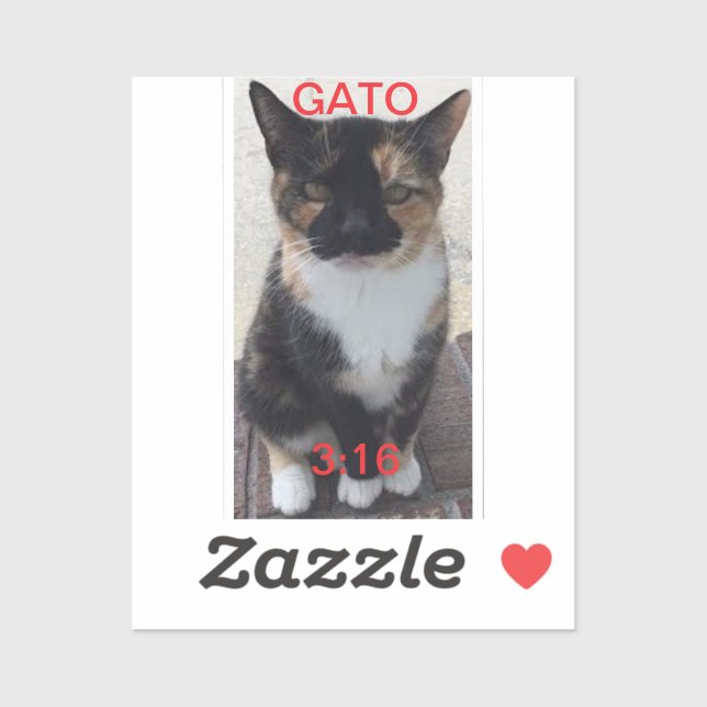 GATO 3:16 Aufkleber (Blatt)