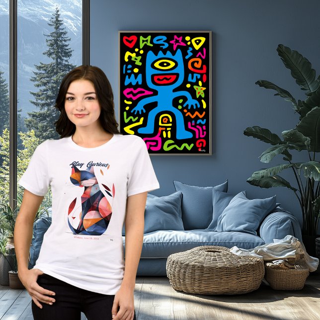 Gato Abstracto Curioso T-Shirt (Von Creator hochgeladen)