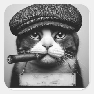 Gato bolchev quadratischer aufkleber