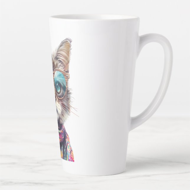  Gato Cool con Lentes  Milchtasse (Rechts)