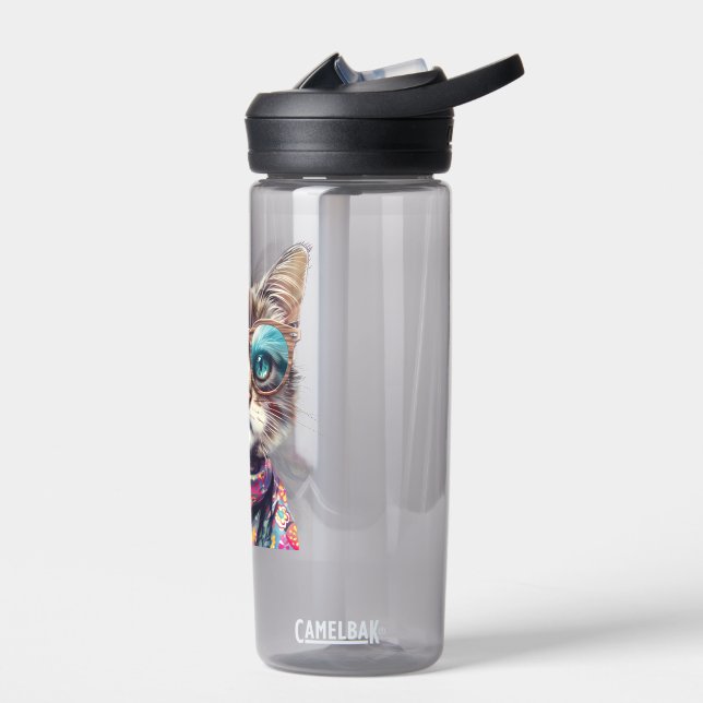  Gato Cool con Lentes  Trinkflasche (Links)