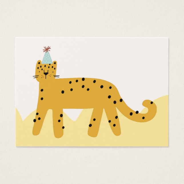 Gato cumpleañero con tonos amarillos (Vorderseite)