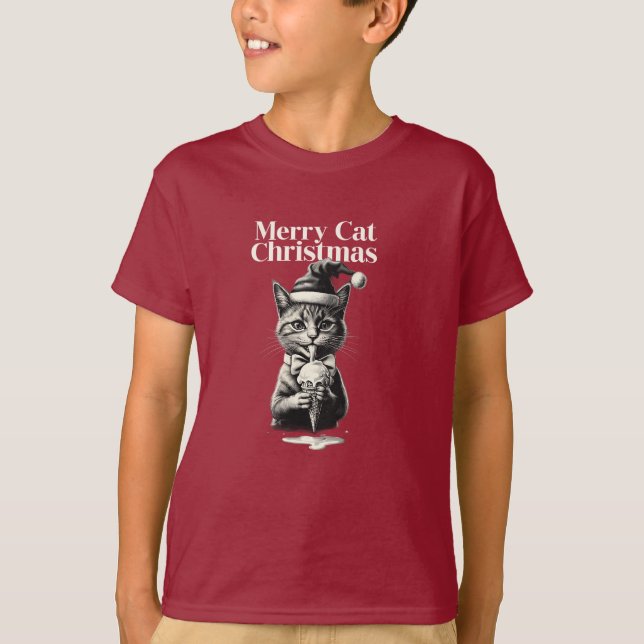 Gato en la hierba. T-Shirt (Vorderseite)