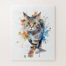 Gato en movimiento: belleza y gracia puzzle