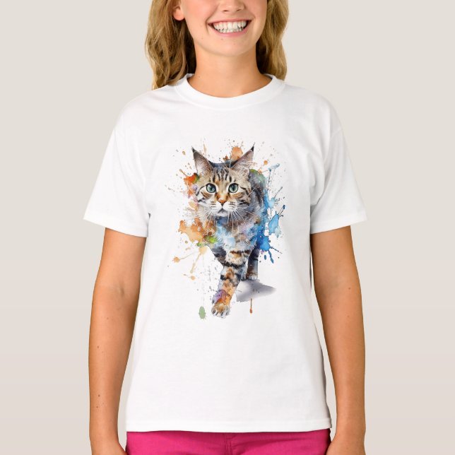  Gato en movimiento: belleza y gracia T-Shirt (Vorderseite)