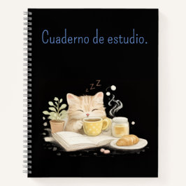 gato estudio notizbuch