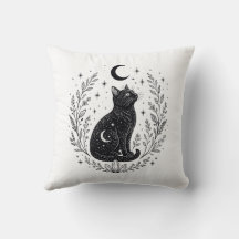 Gato místico bajo la luna
