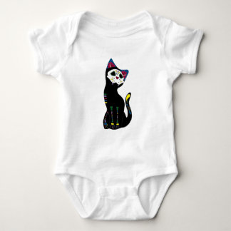 "Gato Muerto" Dia De Los Muertos Cat Baby Strampler