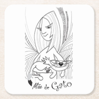 Gato Rechteckiger Pappuntersetzer