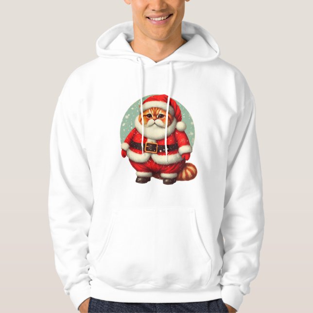 Gato Santa Claus Hoodie (Vorderseite)