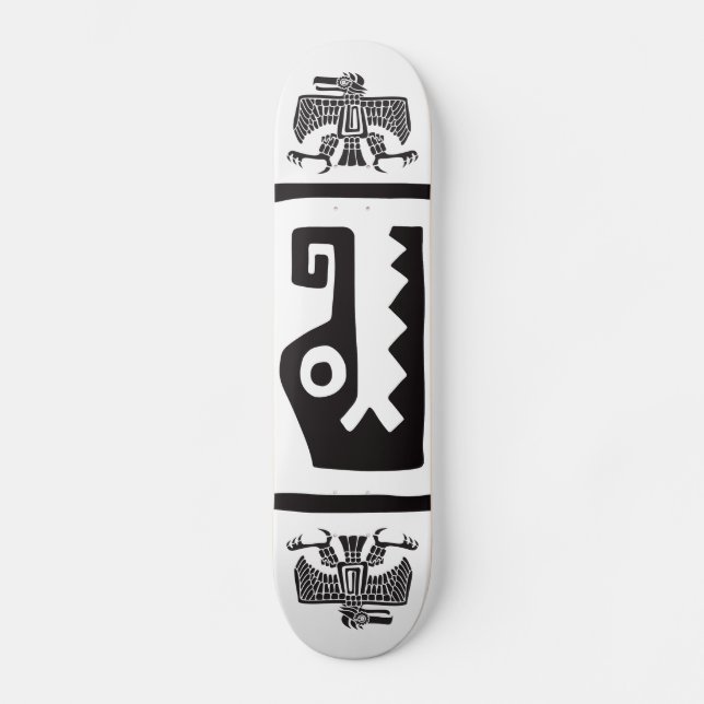 Gator & Adler, mexikanische Hieroglyph(Maya) Skateboard (Vorderseite)