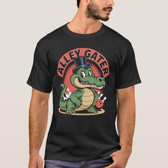 Gator Alligator Bowling T-Shirt (Vorderseite)