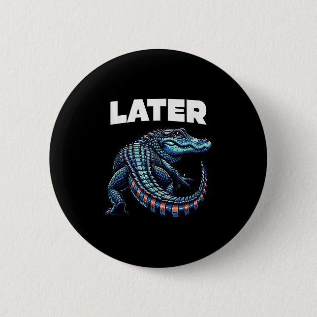 Gator Alligator Graphic Button (Vorderseite)