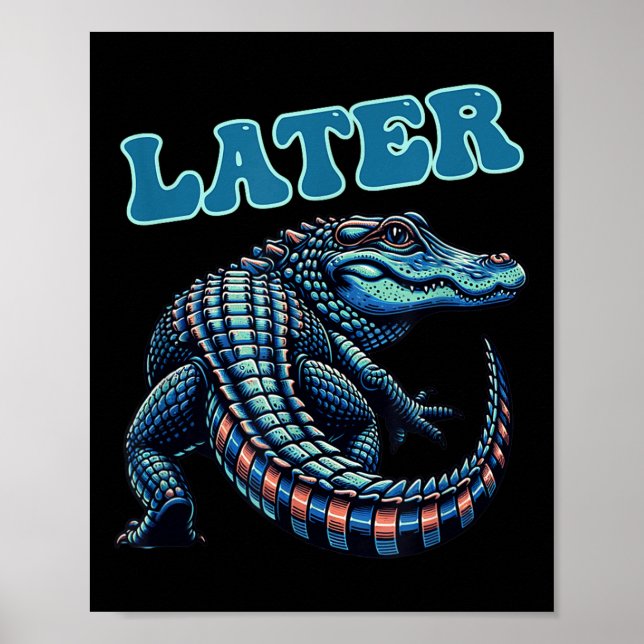 Gator Alligator Graphic Poster (Vorne)