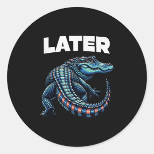 Gator Alligator Graphic Runder Aufkleber