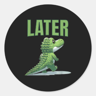 Gator Alligator Graphic Runder Aufkleber
