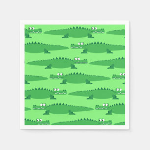 Gator Alligator Krokodile Kinder 1. Geburtstag Par Serviette