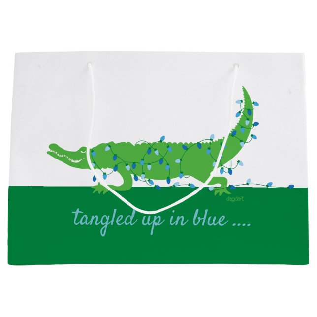 Gator Blues Große Glossbeutel Geschenktüte (Vorderseite)