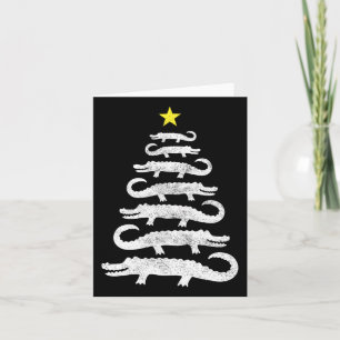Gator Christmas Tree Wild Alligator Xmas Funny A Karte
