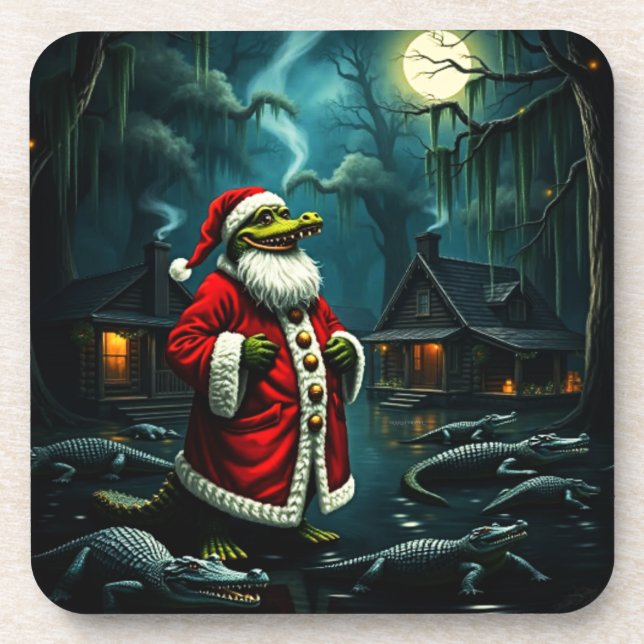 Gator Claus Getränkeuntersetzer (Vorderseite)
