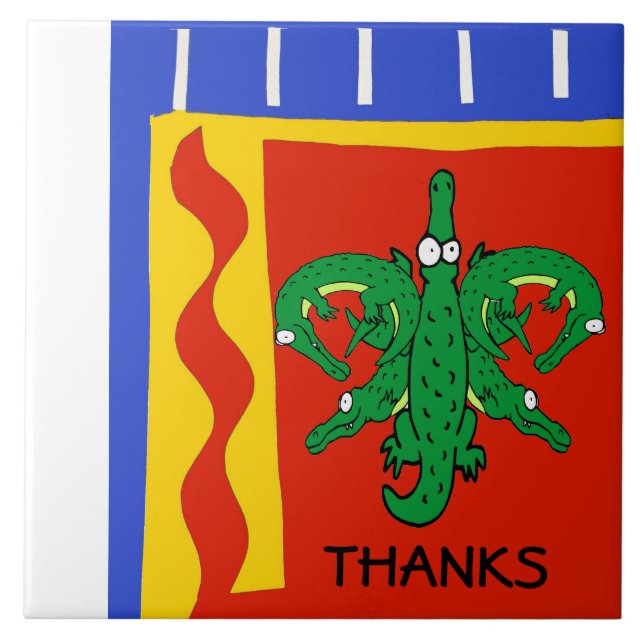 Gator, Dutch Delft Look, Text bearbeiten Fliese (Vorderseite)