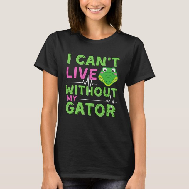 Gator Girls Alligator Print Zoo Kids Gift T-Shirt (Vorderseite)