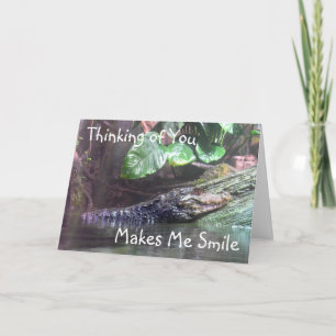 'Gator Grins: Denken - Grußkarte Karte