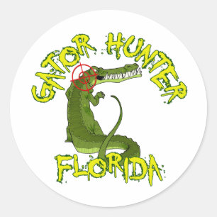Gator Hunter Florida Runder Aufkleber