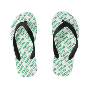 Gator Liebe Green Tiled Beach Flip Flops