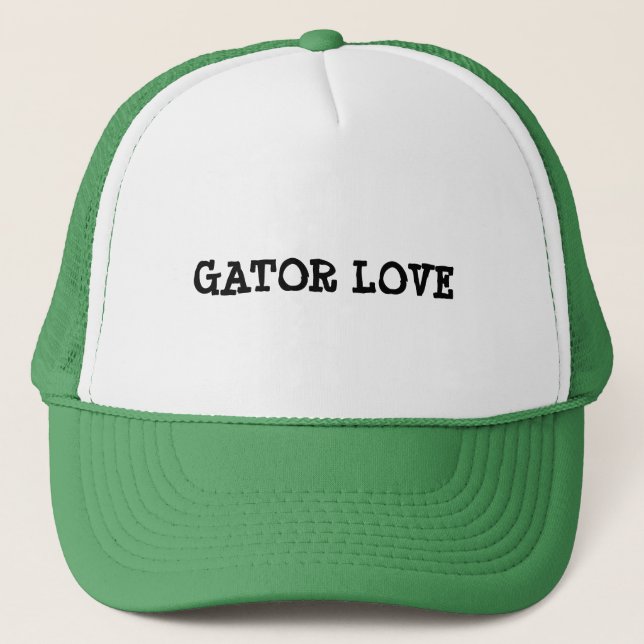 Gator Liebe Grüner Farbhut Truckerkappe (Vorderseite)